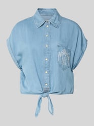 jeansblouse met borstzak model 'AMBRA' van GUESS - 1