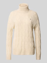 Relaxed Fit Rollkragenpullover aus reiner Wolle von Tommy Hilfiger Beige - 36