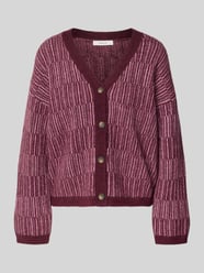 Relaxed fit gebreide pullover van wolmix met alpaca, model 'FALVA' van Selected Femme Bordeaux - 24