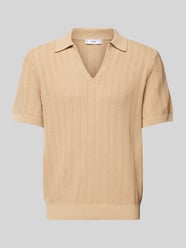 Poloshirt mit Umlegekragen und V-Ausschnitt von Mango Beige - 22