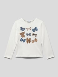 Shirt met lange mouwen en geborduurd motief van Mayoral Wit - 21