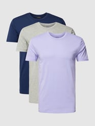 T-shirt z czystej bawełny w zestawie 3 szt. od Polo Ralph Lauren Underwear Fioletowy - 9