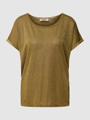 T-shirt van viscosemix, model 'KAY TEE' van MOS MOSH Groen - 10