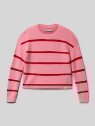 Regular fit gebreide pullover van viscosemix, model 'FRANCA' van Only Fuchsia - 48