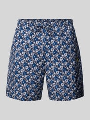 Shorts mit floralem Muster von Lyle & Scott Blau - 21