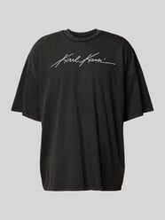 T-Shirt mit Label-Stitching Modell 'Autograph' von KARL KANI Schwarz - 42