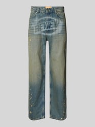 Baggy Jeans in Vintage Waschung mit Logo von REVIEW Blau - 26