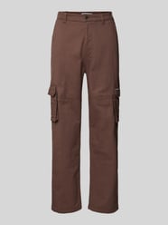 Straight Leg Cargohose mit Label-Patch von REVIEW Braun - 7