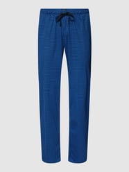 Sweatpants aus Baumwolle mit grafischem Allover-Muster von Schiesser Türkis - 2