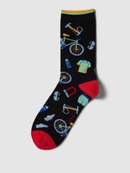 Socken mit Motiv-Details Modell 'griffen GOTS' von Thought Schwarz - 7