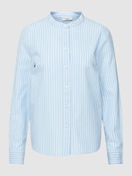 Overhemdblouse met streepmotief en opstaande kraag van Marc O'Polo Denim Blauw - 38