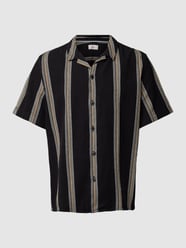 Resort Fit Freizeithemd aus Baumwoll-Leinen-Mix von s.Oliver RED LABEL Schwarz - 34