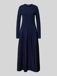 Getailleerde midi-jurk van lanawolmix met kasjmier van Polo Ralph Lauren - 3