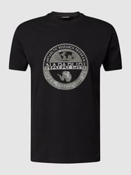 T-shirt z nadrukowanym motywem model ‘BOLLO’ od Napapijri Czarny - 2