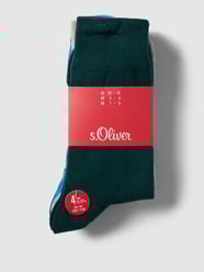 Sokken met labeldetail in een set van 4 paar, model 'SOCKS' van s.Oliver RED LABEL Groen - 28