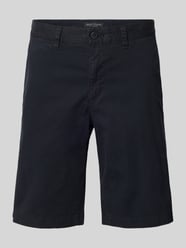 Regular Fit Bermudas in unifarbenem Design Modell 'Reso' von Marc O'Polo Blau - 39