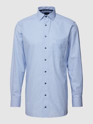 Business-Hemd mit Kentkragen Modell 'BERGAMO' von OLYMP Blau - 35