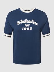T-shirt met labelmotief, model 'Gara' van Weekend Max Mara Blauw - 47