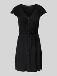 Knielanges Kleid mit Knopfleiste von Tom Tailor Denim Schwarz - 44