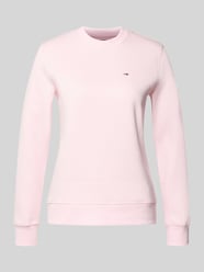 Regular fit sweatshirt van katoenmix van Tommy Jeans Fuchsia - 36