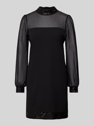 Semi-transparant mini-jurk met pailletten van Apricot - 34