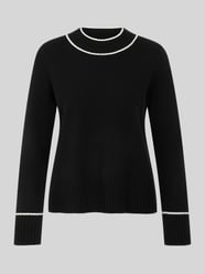Regular fit pullover van wol alpaca met contrasterende strepen van Marc Cain - 44