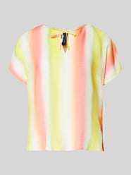 Blouse met korte mouwen van viscosemix van Marc Cain - 44