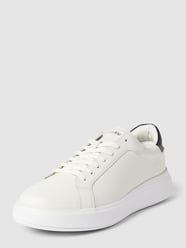 Sneaker aus Leder mit Kontrastbesatz Modell 'LACE UP' von CK Calvin Klein Weiß - 24