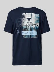 T-Shirt mit Label-Print von Tom Tailor Blau - 31