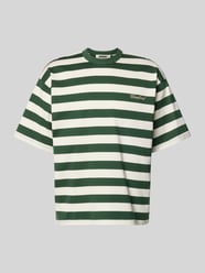 T-shirt o kroju relaxed fit z przeszytym logo model 'Beam' od WOODBIRD - 17