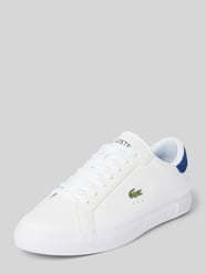 Ledersneaker mit Logo-Stitching Modell 'POWERCOURT' von Lacoste Weiß - 24