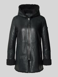 Płaszcz skórzany z prawdziwej skóry jagnięcej nappa od Cabrini - 9