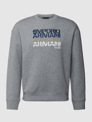 Sweatshirt met labelapplicatie van Emporio Armani Grijs / zwart - 40
