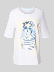 T-shirt z nadrukowanym motywem od Oui - 22