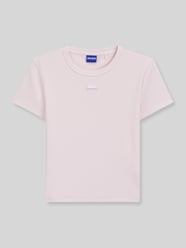 Slim Fit cropped T-Shirt aus Baumwoll-Mix Modell 'BABY TEE_B' von HUGO Blue Pink - 31