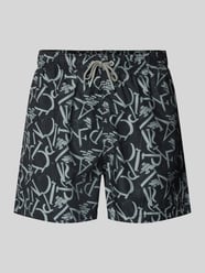 Regular Fit Badeshorts mit Allover-Logo-Print von Emporio Armani - 16