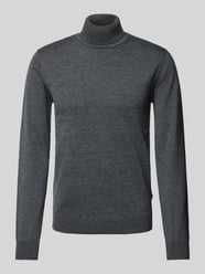 Rollkragenpullover mit Teilungsnähten von Blend Schwarz - 3