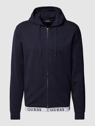 Sweatjacke mit Label-Print von Guess Blau - 3