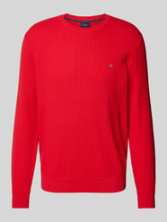 Strickpullover mit Logo-Stitching von Christian Berg Men Rot - 30