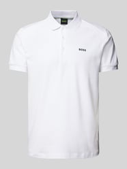 Poloshirt mit Label-Print Modell 'Paddy' von BOSS Green Weiß - 7