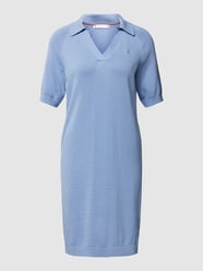 Polokleid in Strick-Optik von Tommy Hilfiger Blau - 16