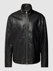 Lederjacke mit Stehkragen von Marc O'Polo Schwarz - 4