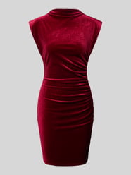 Cocktailkleid mit seitlicher Raffung von Apricot - 25