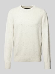 Regular Fit Pullover aus Tweedgarn  von Marc O'Polo Beige - 41