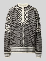 Sweter z norweskim wzorem i golfem model ‘LEKNES’ od Dale of Norway - 36