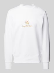 Sweatshirt aus reiner Baumwolle  mit Stehkragen von Calvin Klein Jeans Beige - 35