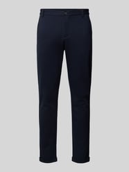 Slim Fit Stoffhose mit verkürztem Schnitt von Lindbergh Blau - 10