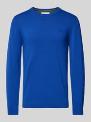 Regular Fit Strickpullover aus reiner Baumwolle von s.Oliver RED LABEL Blau - 23