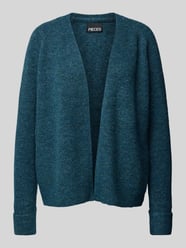 Regular fit cardigan met wol in gemêleerde look, model 'ELLEN' van Pieces Groen - 37