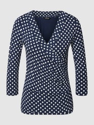 Shirt met lange mouwen en all-over motief, model 'ALAYJA' van Lauren Ralph Lauren Blauw - 21